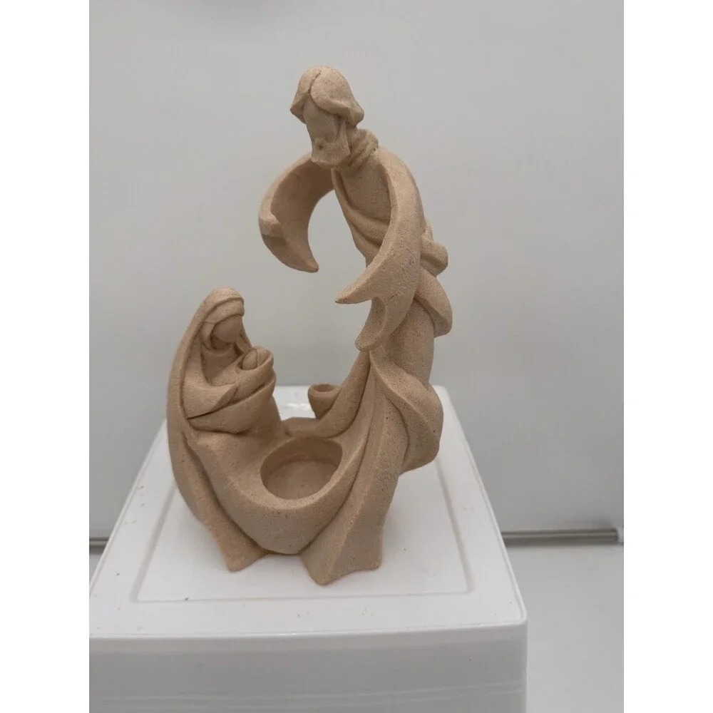 Mary, Joseph, and Jesus Tealight Candle Holder 9